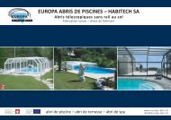 EUROPA ABRIS DE PISCINES – HABITECH SA - Abri de piscine