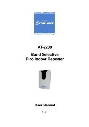 AT-2200 Band Selective Pico Indoor Repeater User Manual