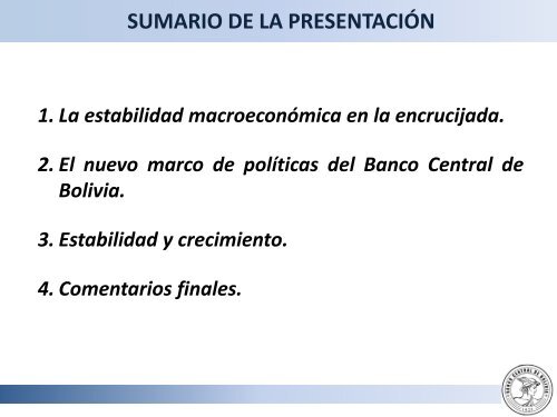 Presentación de PowerPoint - Banco Central de Bolivia