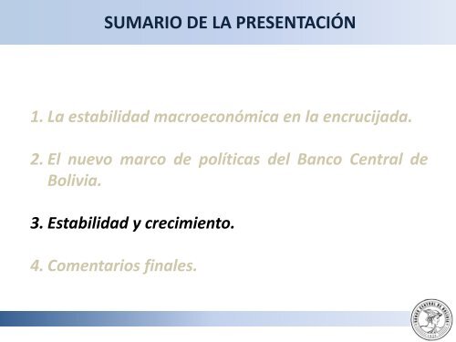 Presentación de PowerPoint - Banco Central de Bolivia