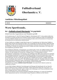 Fußballverband Oberlausitz e. V. - Fussballverband Oberlausitz