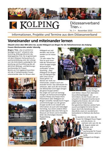 Newsletter Nr. 3 - Kolpingwerk Trier