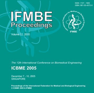 12th International Conference on Biomedical Engineering (ICBME)