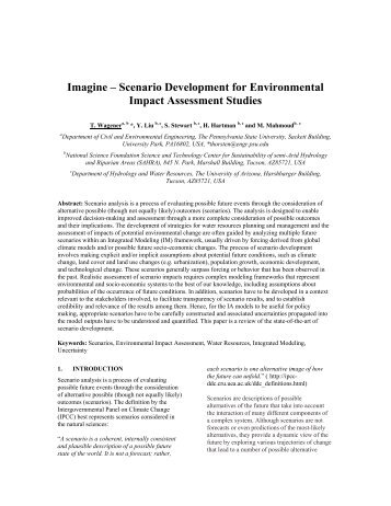 Scenario Development for Environmental Impact Assessment Studies