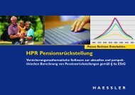 HPR Pensionsrückstellung HAESSLER - Bewertung ...