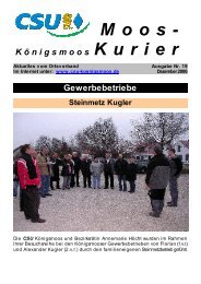 Moos- Kurier - CSU Königsmoos