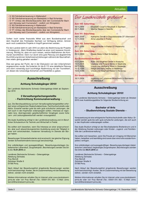 Landkreisbote - Landkreis Sächsische Schweiz - Osterzgebirge