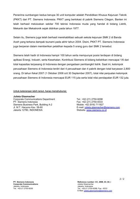 Press Release - Siemens