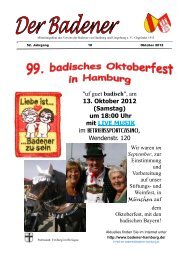 Oktober 2012 - Verein der Badener von Hamburg und Umgebung