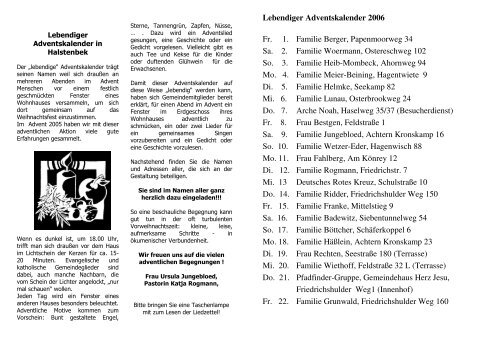 Lebendiger Adventskalender-Einladung 2006 - Kirchengemeinden ...