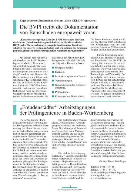 Prüfingenieur 31 - BVPI - Bundesvereinigung der Prüfingenieure ...