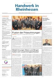 Fusion der Friseurinnungen - Handwerkskammer Rheinhessen