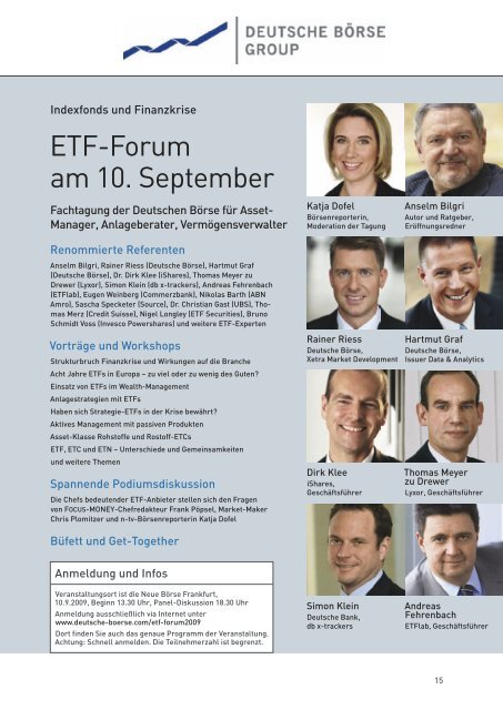 ETF-Magazin: "Vorsicht, Falle!" (Q3-2009) - Börse Frankfurt