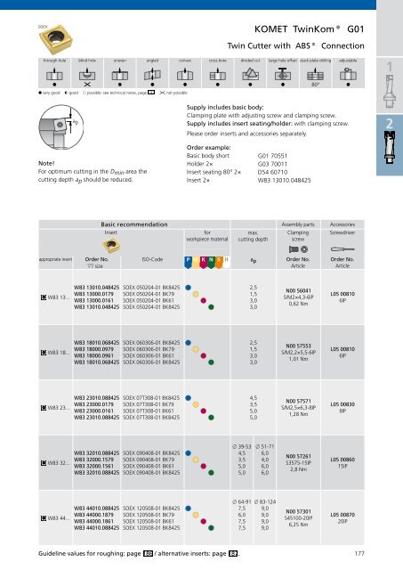 Catalogue Bore machining Chapter Roughing - komet group