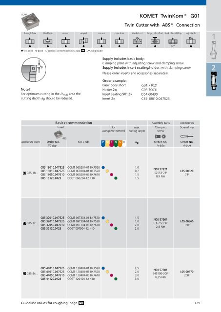 Catalogue Bore machining Chapter Roughing - komet group