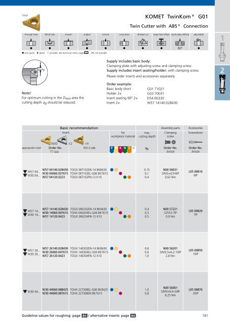 Catalogue Bore machining Chapter Roughing - komet group