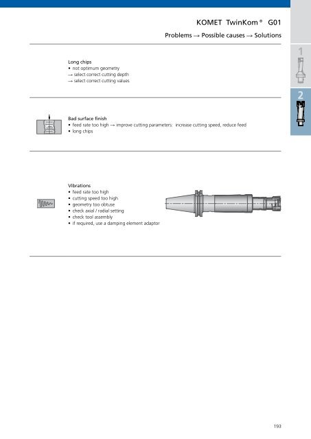 Catalogue Bore machining Chapter Roughing - komet group