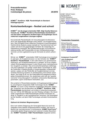 Als PDF speichern - komet group