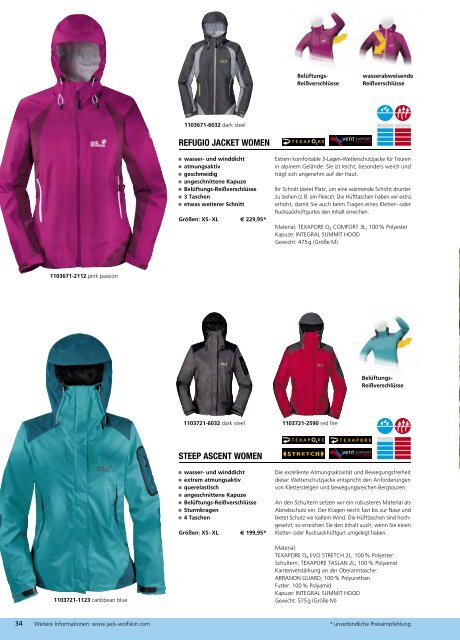 Jack Wolfskin Katalog Fruehjahr Sommer 2013