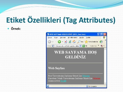 HTML'e Giriş