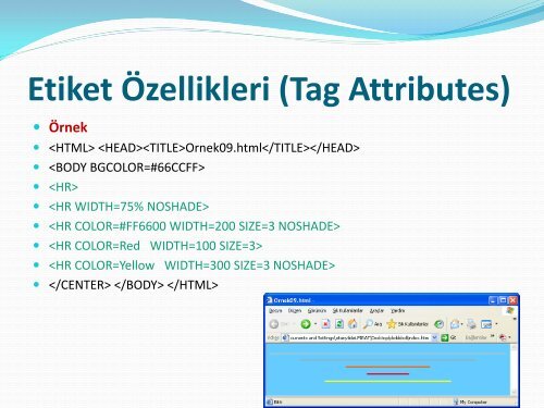 HTML'e Giriş