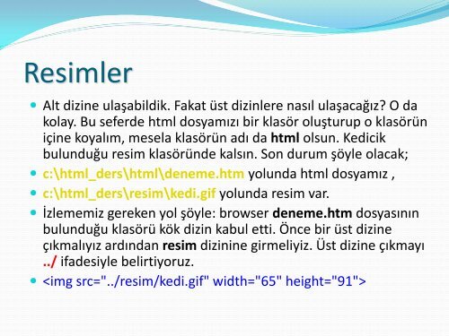 HTML'e Giriş