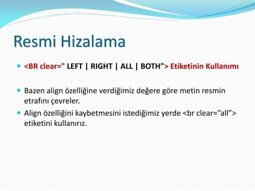 HTML'e Giriş