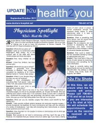 September/October Newsletter - Doctors Hospital