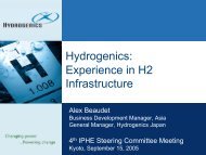 Hydrogenics: Experience in H2 Infrastructure - International ...