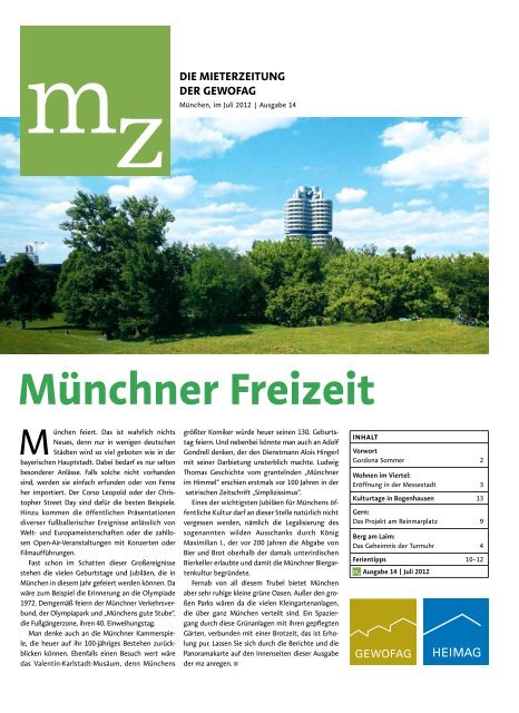 Münchner Freizeit - GEWOFAG Holding GmbH