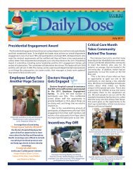 Critical Care Month Takes Community Behind ... - Doctors Hospital