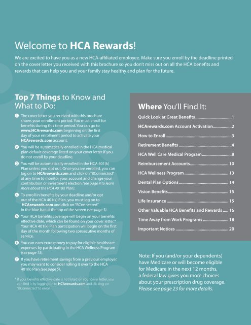 New Hire Enrollment Guide - HCA Rewards