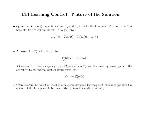 An Introduction to Iterative Learning Control - Inside Mines