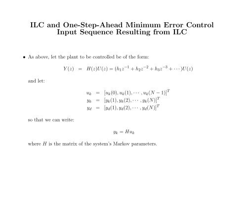 An Introduction to Iterative Learning Control - Inside Mines