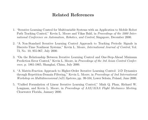 An Introduction to Iterative Learning Control - Inside Mines