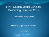 FINA Golden Medal Clinic for Swimming Coaches 2012