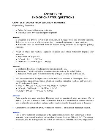 ANSWERS TO END-OF-CHAPTER QUESTIONS