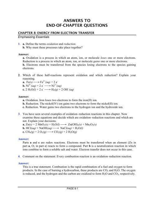 ANSWERS TO END-OF-CHAPTER QUESTIONS