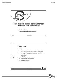 Raw material market development of inorganic feed phosphates