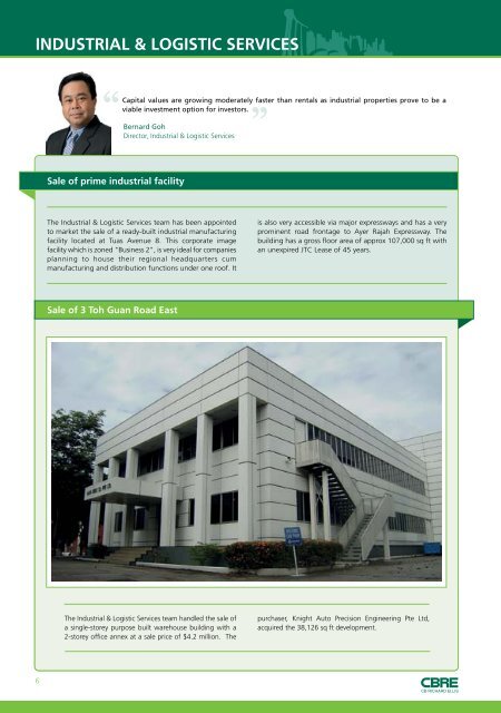 REAL ESTATE TODAY - CBRE SG