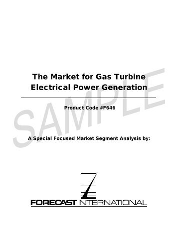 The Market for Gas Turbine Electrical Power Generation - Forecast ...