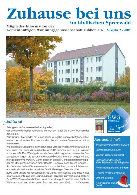 Ausgabe 2 - 2008 - gwg-luebben-eg.de