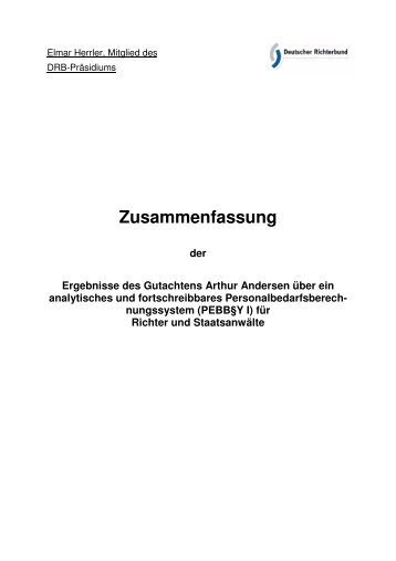 Zusammenfassung - Deutscher Richterbund