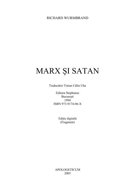 Marx si Satan
