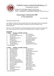 Ansetzungen Landespokal 2009 A- bis E-Junioren - Fussball ...
