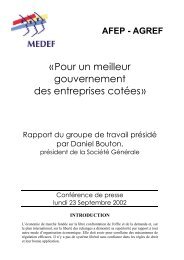 «Pour un meilleur gouvernement des entreprises cotées» - Ethos