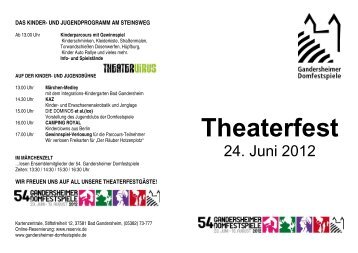Theaterfest - Bad Gandersheim