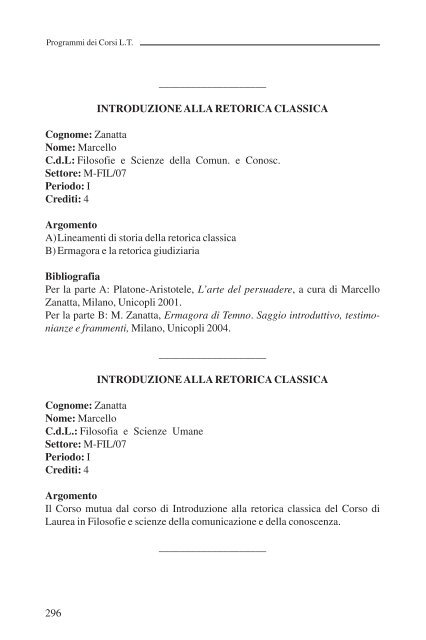 Guida dello Studente 2005-2006 - CSDIM - Università della Calabria