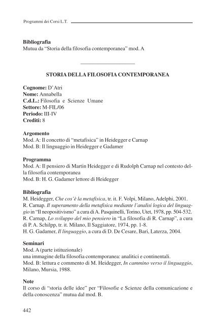 Guida dello Studente 2005-2006 - CSDIM - Università della Calabria