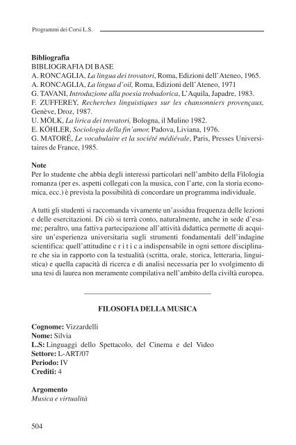Guida dello Studente 2005-2006 - CSDIM - Università della Calabria